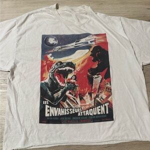 Destroy All Monsters French Men's T-Shirt One Size Graphic Print Short Sleeve